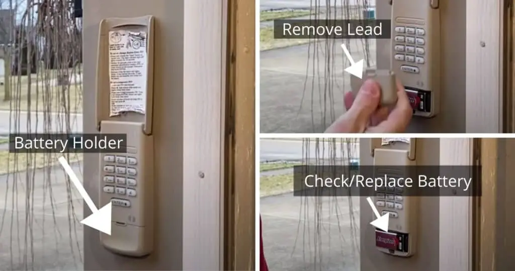 chamberlain garage door keypad troubleshooting