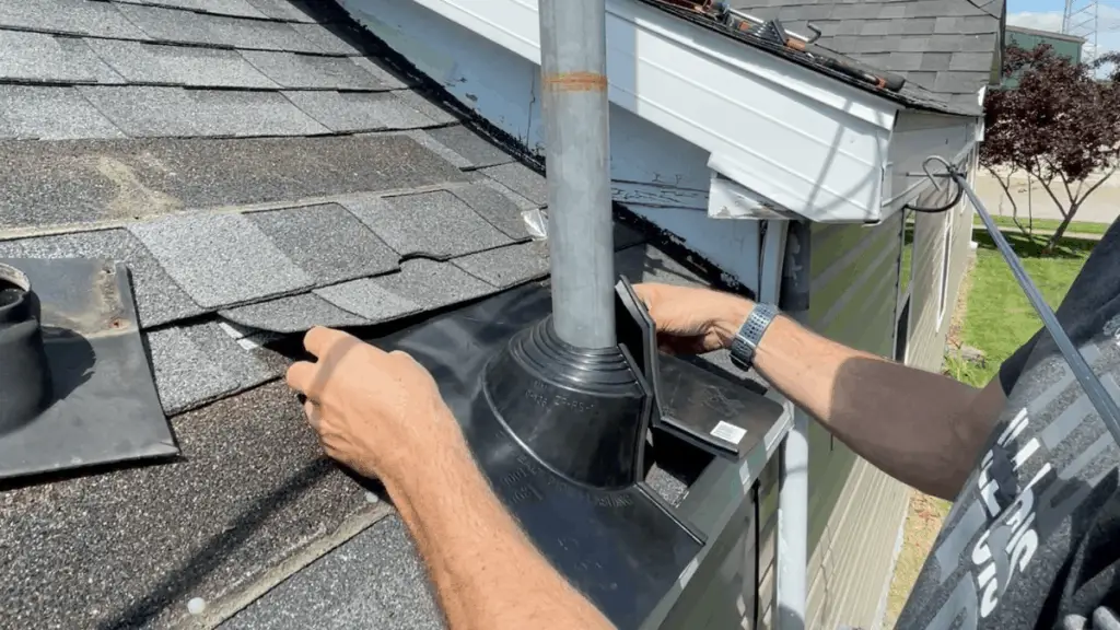 retrofit roof boot install