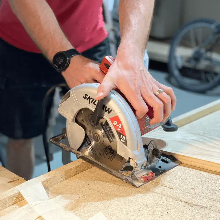 Cutting a Laminate Countertop with a Circular Saw