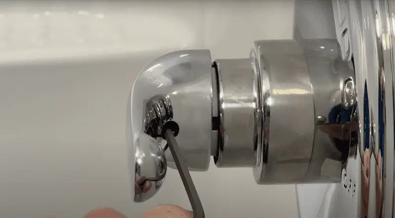 Removing the handle with an Allen wrench