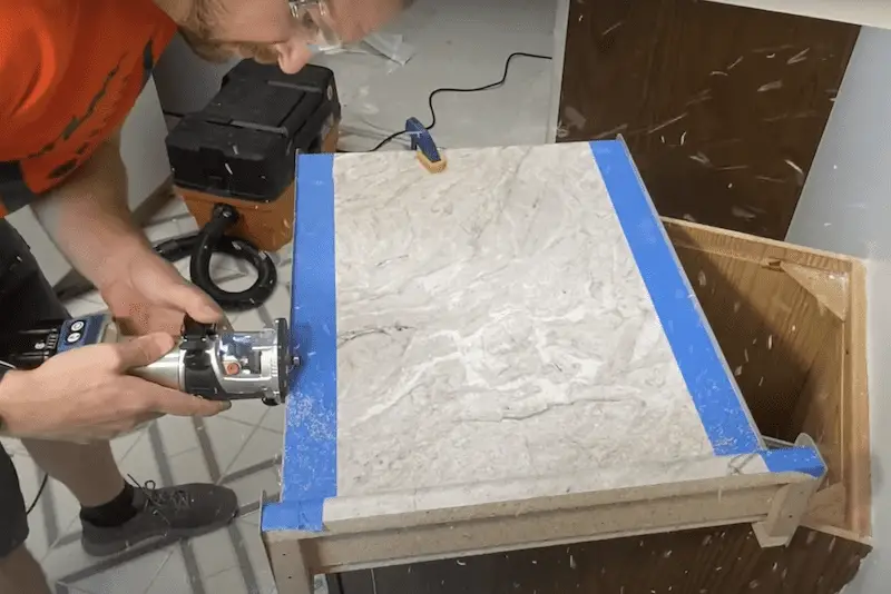 Cutting laminate surface