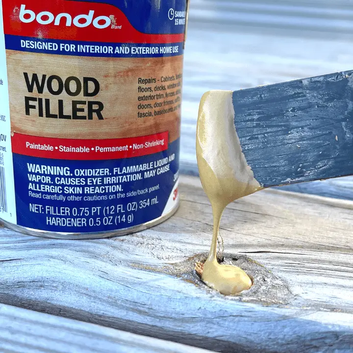 Repairing Knot Holes In Deck With Bondo