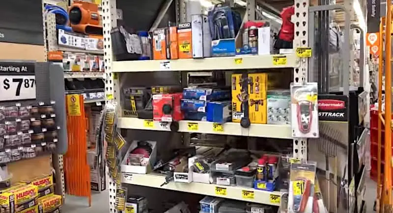 Typical assortment of items on a clearance end-cap