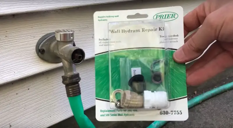 Components of the wall hydrant repair kit