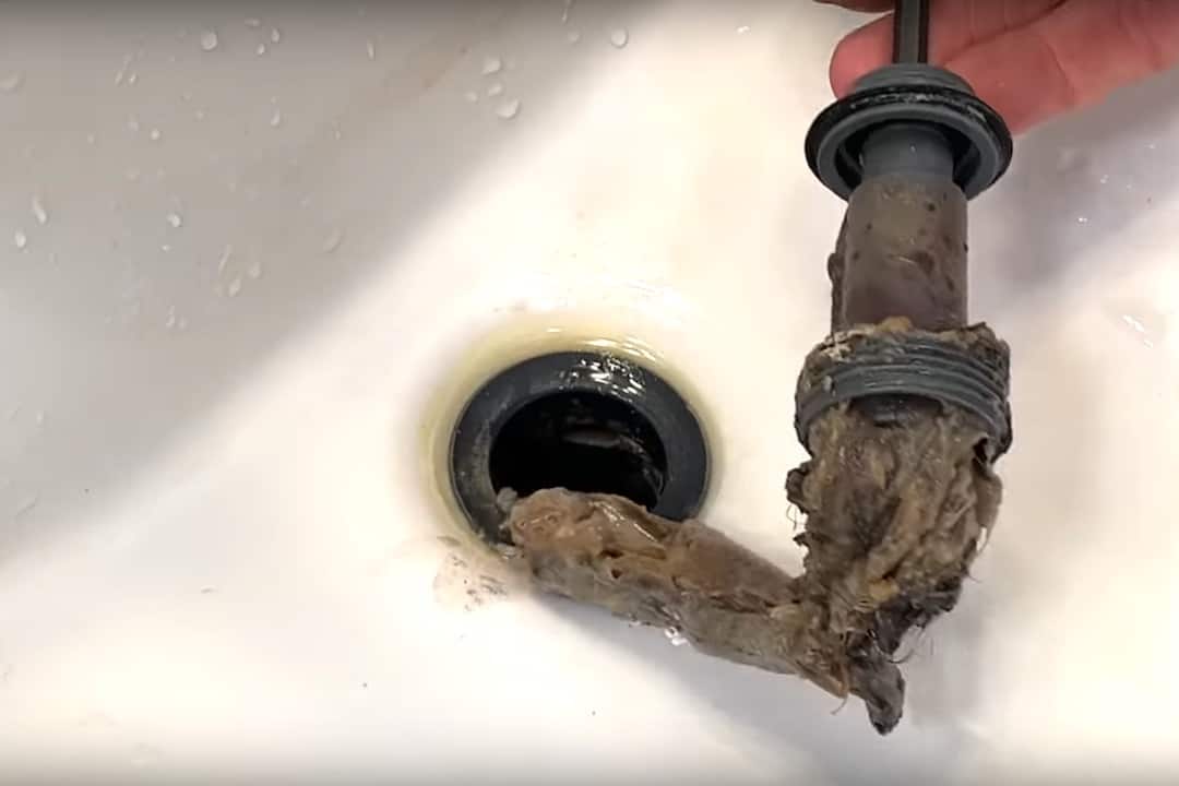 bathroom sink drain clog free