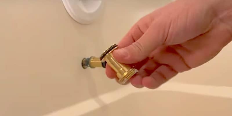 New brass adapter for the threaded Delta tub spout