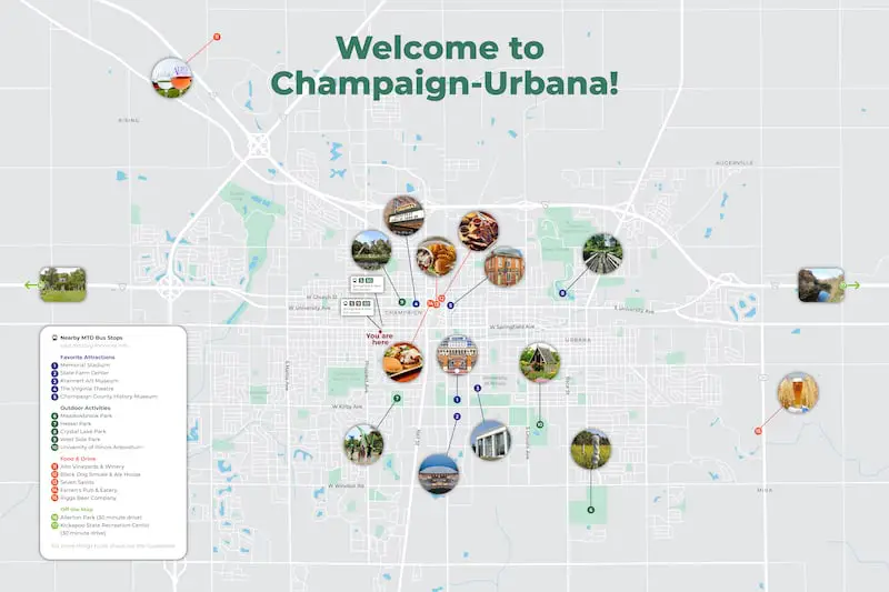 Custom “Things to Do” Airbnb Map: Image bubbles give the map visual interest