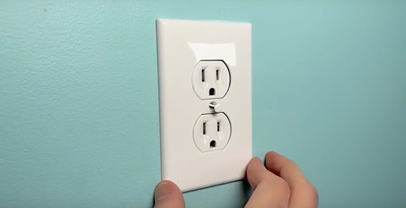 How to Fix a Sunken Outlet: Slightly larger wall plate gives me the finished look I was after