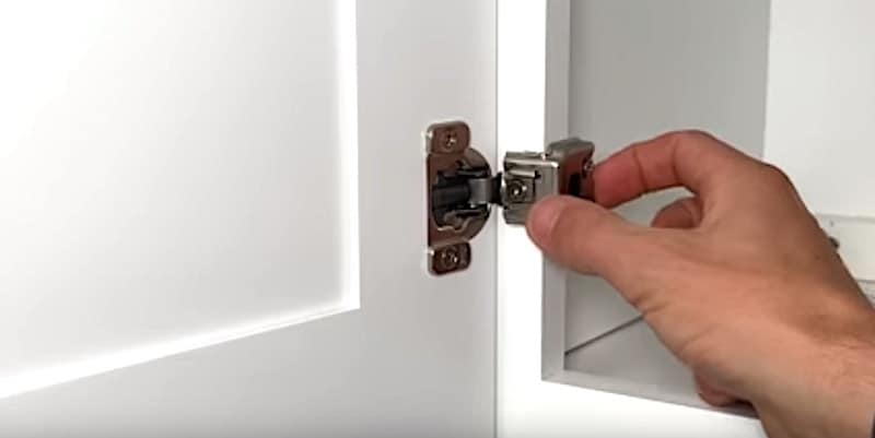 How to Realign Cabinet Doors: A compact concealed hinge mounts to the face frame of the cabinet