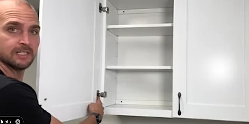 How to Realign Cabinet Doors: Concealed hinges are contained within the interior of the cabinet.