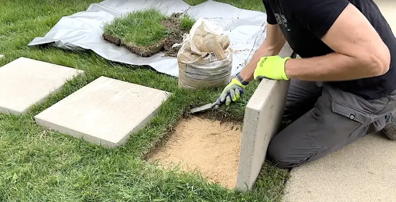Removing material to get the paver to seat properly