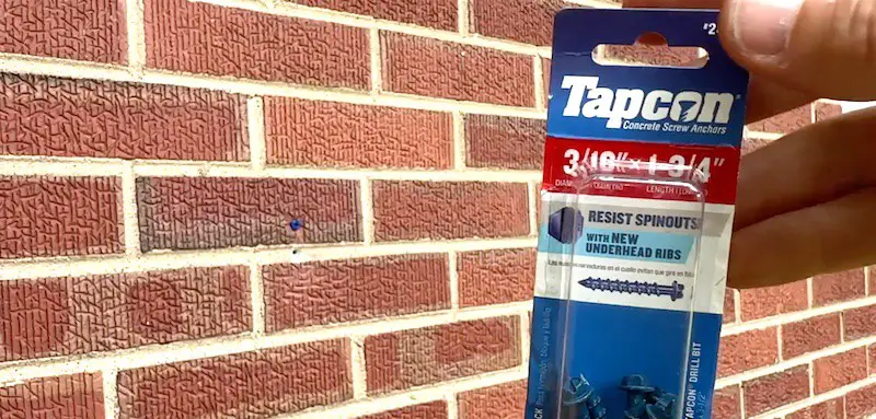 Drilling into Brick and Mortar: Tapcon is the most popular masonry anchor